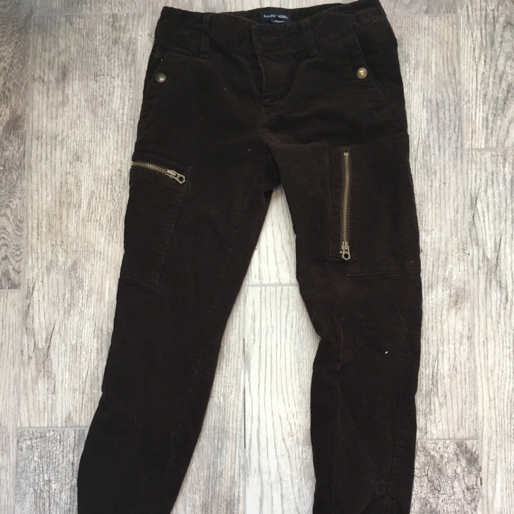 🖤 RALPH LAUREN BROWN ZIPPER PANTS🖤